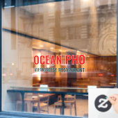 Maatwerk Algemene Restaurant Twee Kleuren Raamsticker (Cafe Raam)
