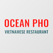 Maatwerk Algemene Restaurant Twee Kleuren Raamsticker (Vel)