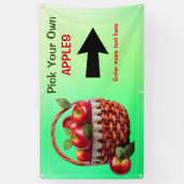 Maatwerk Appels Te Koop Pluk Je Eigen Grote Baan Spandoek (Verticaal)