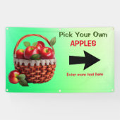 Maatwerk Appels Te Koop Pluk Je Eigen Grote Baan Spandoek (Horizontaal)