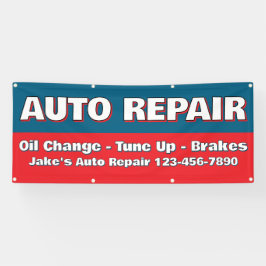 Maatwerk autoreparatie service Remmen Olie vervang Spandoek