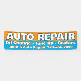 Maatwerk autoreparatie service Remmen Olie vervang Spandoek