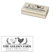 Maatwerk boerderij kippenei bedrijf rubberstempel (Gestempeld)
