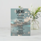 Maatwerk - Creëer Je Eigen Groene & Gouden Vloeist Menu (Staand voorkant)