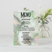 Maatwerk - Creëer uw eigen lichtgroene marmer Menu (Staand voorkant)