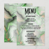 Maatwerk - Creëer uw eigen lichtgroene marmeren Menu (Voorkant / Achterkant)