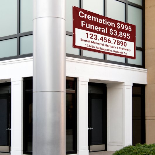 Maatwerk Crematie Funeral Services Groot Spandoek (Buitenkant Gebouw)