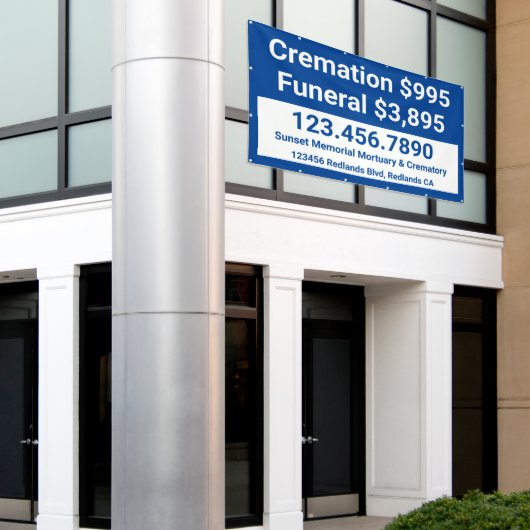 Maatwerk Crematie Funeral Services Groot Spandoek (Buitenkant Gebouw)