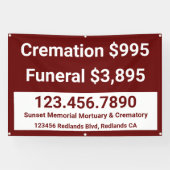 Maatwerk Crematie Funeral Services  Spandoek (Horizontaal)