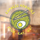 Maatwerk Express Ramen Noedels Restaurant Groot Raamsticker (Vel 2)