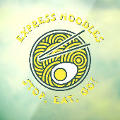 Maatwerk Express Ramen Noedels Restaurant Groot Raamsticker (Vel 3)