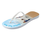 Maatwerk Foto Flip Flops met Tekst (Schuin)
