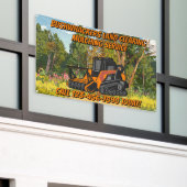 Maatwerk Grondopruimings Mulchservice Bedrijf Spandoek (Buitenkant Gebouw)