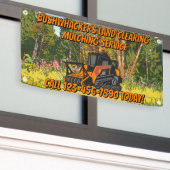 Maatwerk Grondopruimings Mulchservice Bedrijf Spandoek (Buitenkant Gebouw)