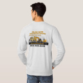 Maatwerk Grondverzet Aannemer Bouwconstructie T-shirt (Achterkant volledig)