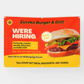 Maatwerk Hamburger Restaurant We Huren Nu Spandoek (Horizontaal)