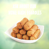 Maatwerk Homemade Egg Rolls Afbeelding Restaurant Raamsticker (Vel 3)
