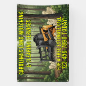 Maatwerk Houtversnipperingsaannemer Omheining Spandoek (Verticaal)