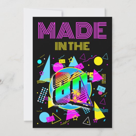 Maatwerk in de 80's Retro Class Reunion Kaart (Voorkant)