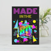 Maatwerk in de 80's Retro Class Reunion Kaart (Staand voorkant)