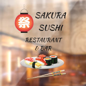 Maatwerk Japans Sushi Bar Bedrijfs winkel Raamsticker (Vel 2)