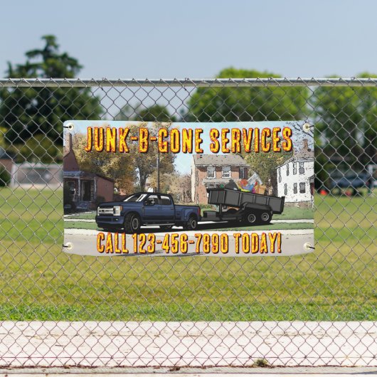 Maatwerk Junk Trash Hauling Service Promotioneel Spandoek (Insitu)