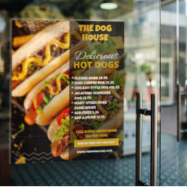 Maatwerk Lekkere Hotdogs Restaurant Kleine Deur Poster
