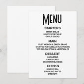 Maatwerk - Maak uw eigen menu (Voorkant / Achterkant)