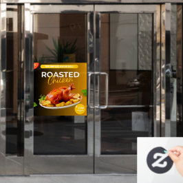 Maatwerk Markt Deli Gebakken Kip Prijs Promo Raamsticker