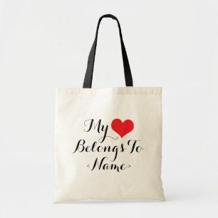 Maatwerk M'n Hart Hoort Bij <Name> Tote Bag