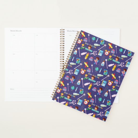 Maatwerk Naam Grappige School Supplies Patroon Planner (Display)