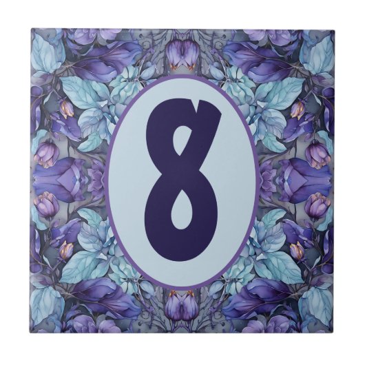 Maatwerk Periwinkle Tuin Tegeltje (Voorkant)