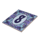 Maatwerk Periwinkle Tuin Tegeltje (Zijkant)