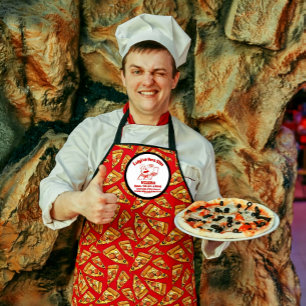 Maatwerk Pizza Restaurant Gedetailleerde Pizza Che Schort