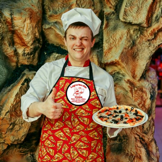 Maatwerk Pizza Restaurant Gedetailleerde Pizza Che Schort
