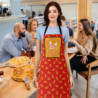 Maatwerk Pizza Restaurant Gedetailleerde Pizza Che Schort
