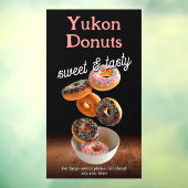 Maatwerk promotie voor donutzaak raamsticker (Vel 3)