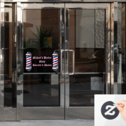 Maatwerk reclameborden voor herenkapper Promo 2 Raamsticker