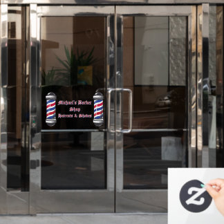 Maatwerk reclameborden voor herenkapper Promo 2 Raamsticker