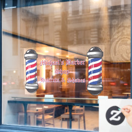 Maatwerk reclameborden voor herenkapper Promo 2 Raamsticker