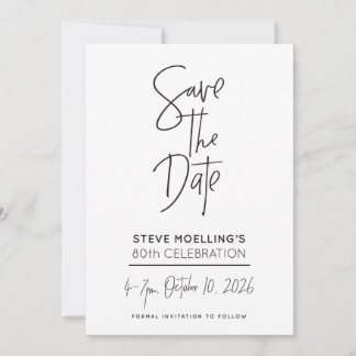 MAATWERK STEVE'S 80E VERJAARDAG SAVE THE DATE