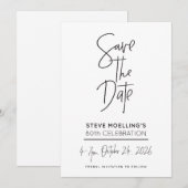 MAATWERK Steve's 80ste verjaardag Save The Date (Voorkant / Achterkant)