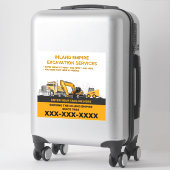 Maatwerk Uitgraving Aannemer Bouw Sticker (Koffer)