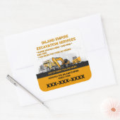 Maatwerk Uitgraving Aannemer Bouw Vierkante Sticker (Envelop)