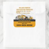 Maatwerk Uitgraving Aannemer Bouw Vierkante Sticker (Tas)