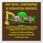 Maatwerk Uitgraving Landschapsdiensten Contract Raamsticker (Vel)
