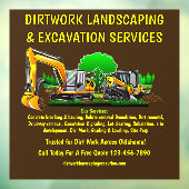 Maatwerk Uitgraving Landschapsdiensten Contract Raamsticker (Vel 3)