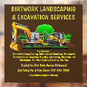 Maatwerk Uitgraving Landschapsdiensten Contract Raamsticker (Vel 2)