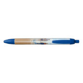 Maatwerk uw fotopen met tekst blauwe inkt pen (Achterkant)