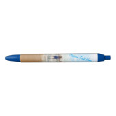 Maatwerk uw fotopen met tekst blauwe inkt pen (Voorkant)
